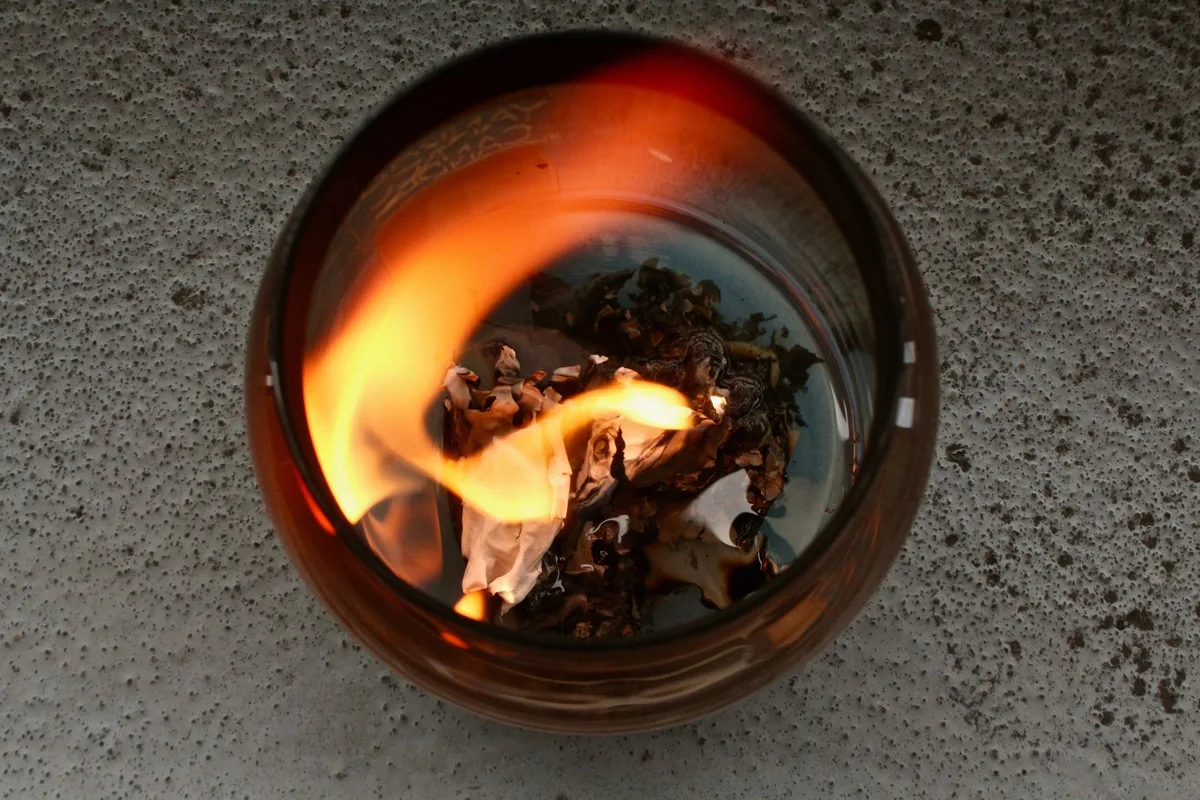 burnt residue on glass cooktop