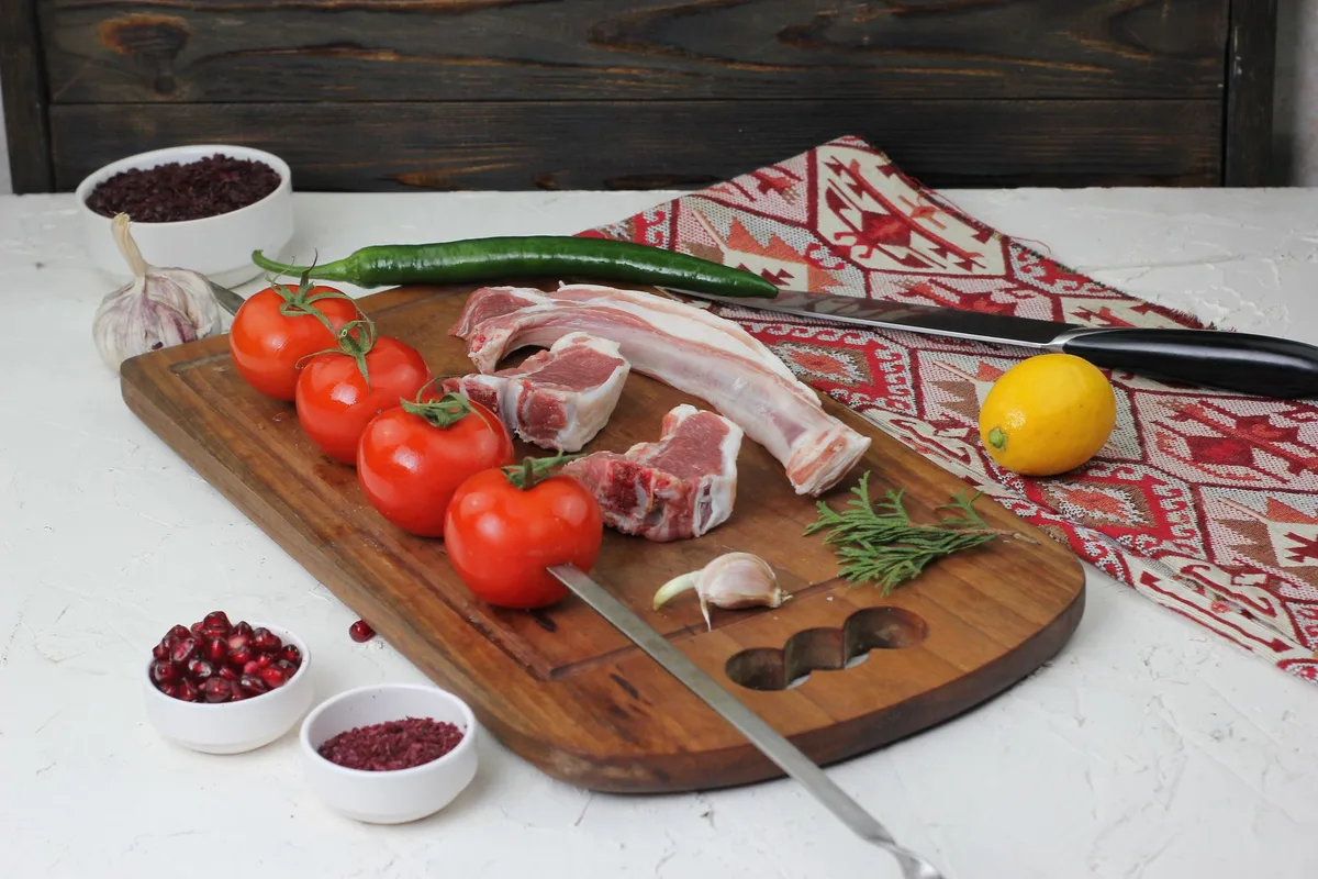 lamb chops selection