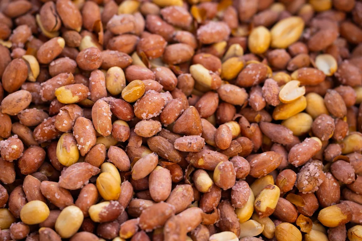peanuts and ingredients for homemade peanut butter